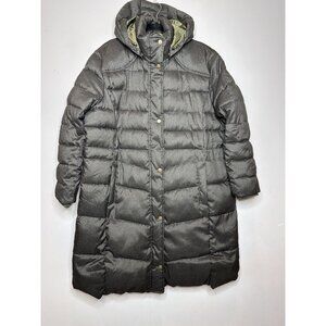 Barbour Charcoal Puffer Coat with Olive Lining